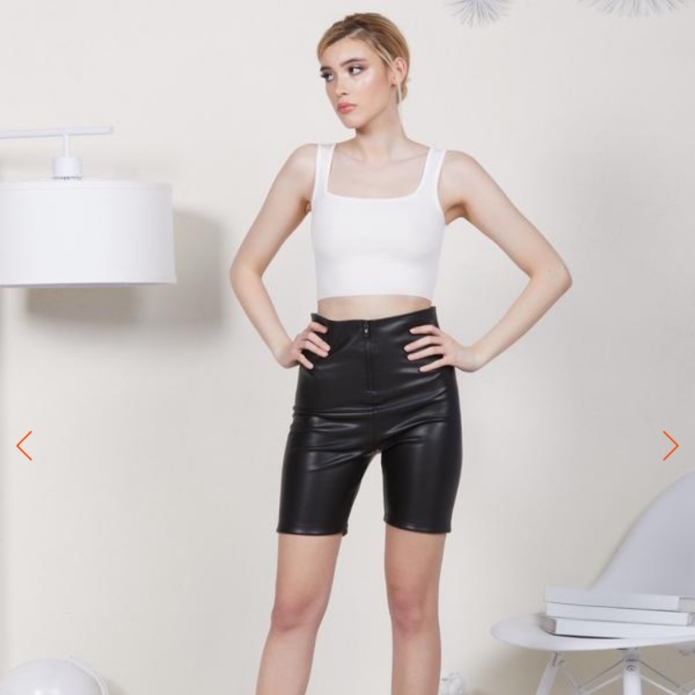 Faux Leather Bike/Cycle Shorts
